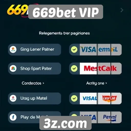 Métodos de pagamento disponíveis no 669bet VIP